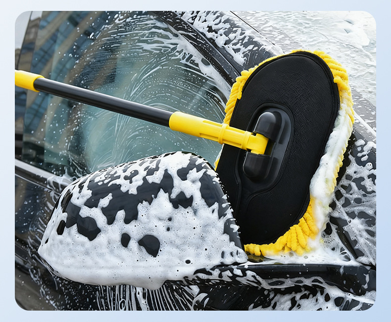 Car Wash Mop Does Not Damage Car Paint, Special Soft-Bristled Car Wash Brush, Car Retractable Car Wiping Tool, Complete Set of Tools
