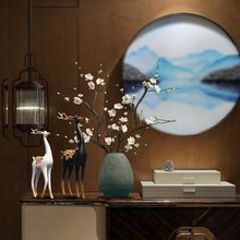 新中式花瓶陶瓷禅意摆件客厅插花花器玄关电视柜博古架家居装饰品