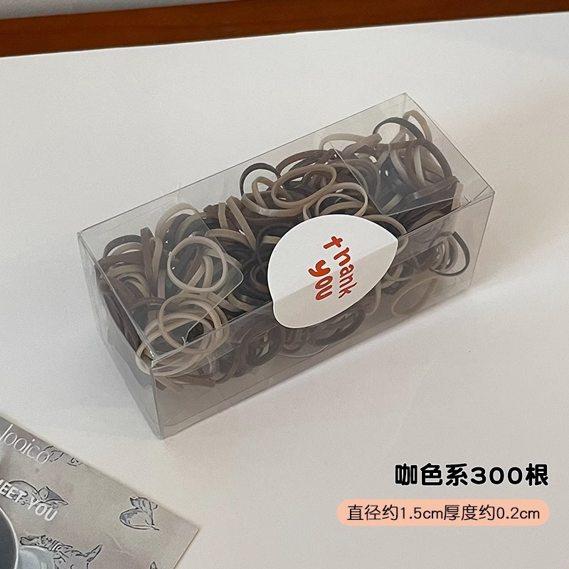 Desechable pequeña banda de goma colorida de las mujeres pequeña cubierta de cuero lazo de pelo cuerda de pelo no duele el pelo alto elástico banda de pelo de los niños tocado