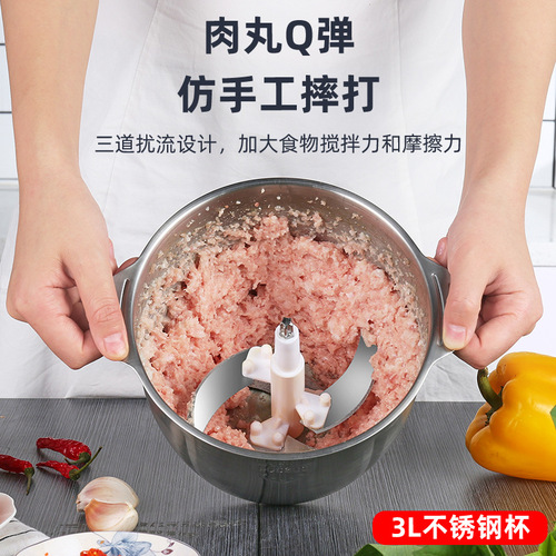 Kitchen household electric meat grinder 110V multi-functional meat grinder 3L stainless steel large capacity meat stuffing machine cross-border