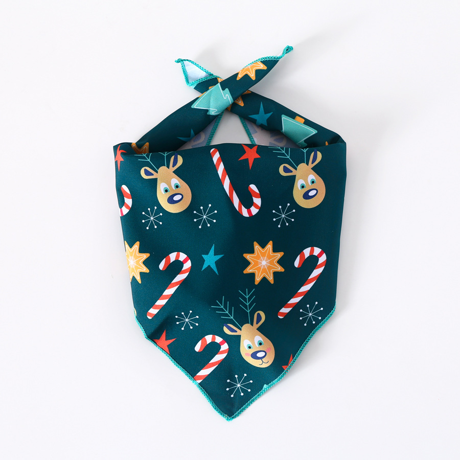 Comercio exterior mascota gato perro impresión Navidad Halloween partido triángulo babero bufanda decorativa lindo saliva toalla