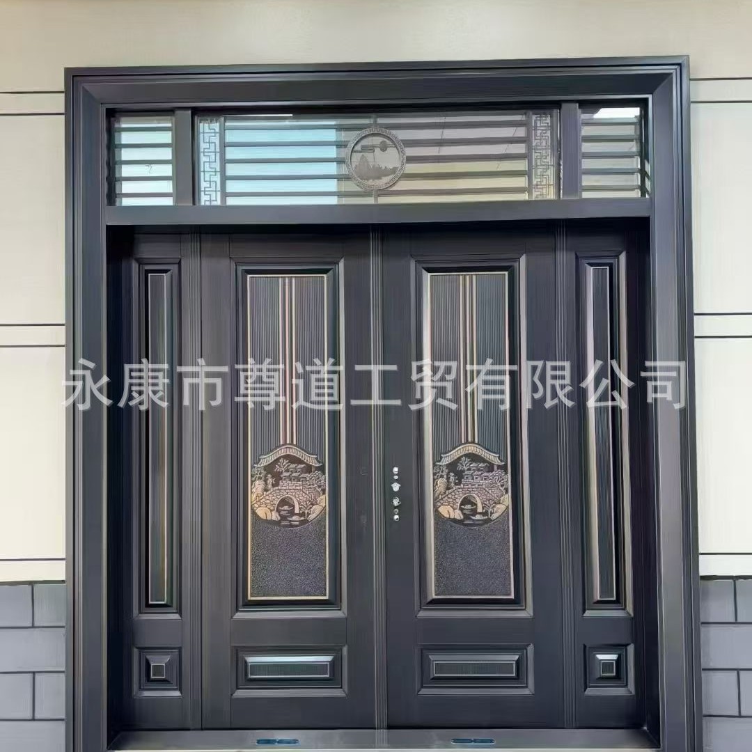 批发湖北麻城锌合金大门武穴镁合金大门赤壁农村自建房大门