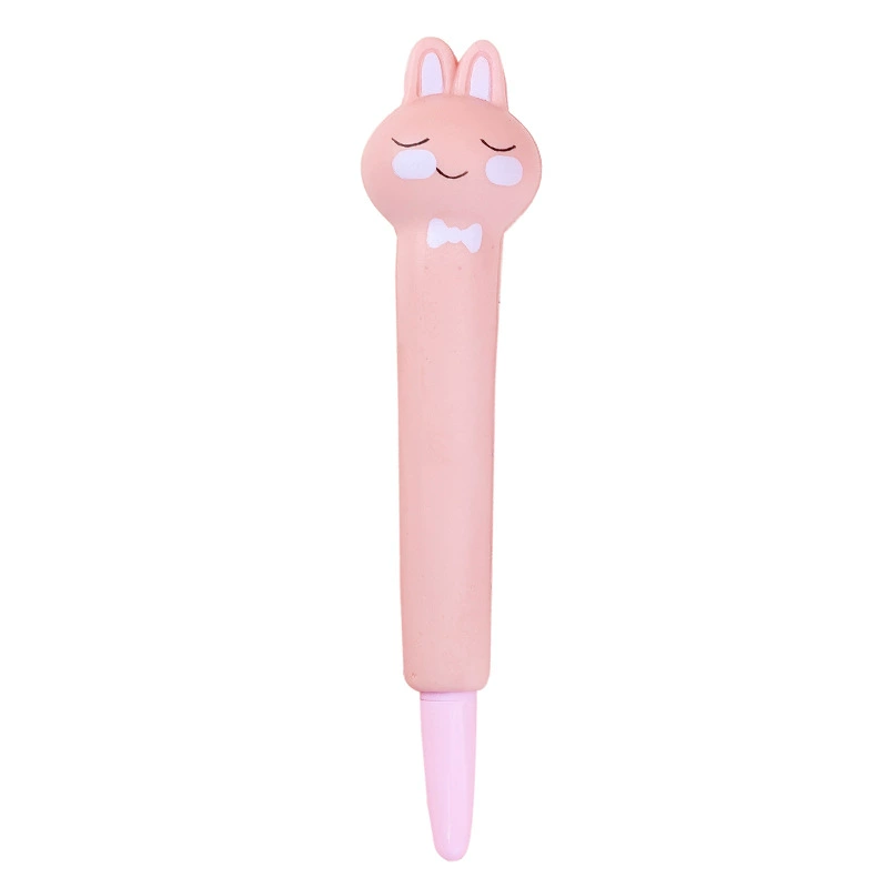 Cartoon Rollerball Pen, 0.5 mm, Squishy Slime Topper, Cute Animal Designs (Random Color)