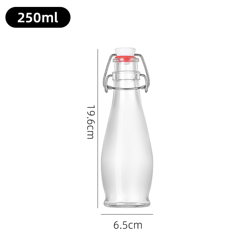 Botella de enzima de vidrio transparente de jugo de frutas botella de bebida de vino de frutas botella de vino de frutas de Amazon botella de vidrio caliente