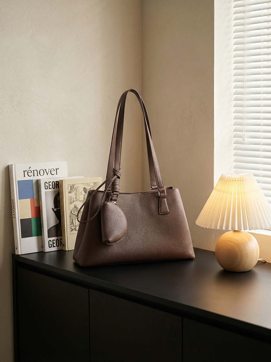 Bolso Bandolera de Cuero de Piel de Vaca de Primera Capa Suave con Cremallera para Mujer image 5