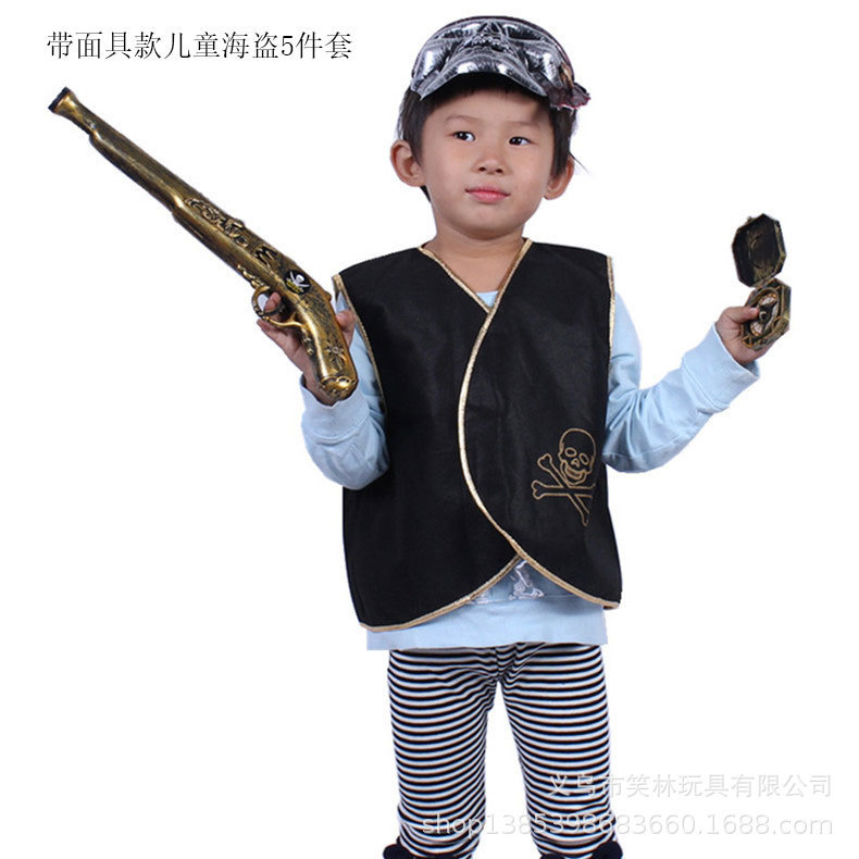1ハロウィーン130g子供コスチューム化粧舞踏会衣装小さな海賊服/子供大人海賊スーツ|undefined