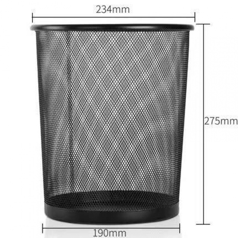 Deli Mesh Metal Waste Paper Basket Plastic Waste Bin Affordable