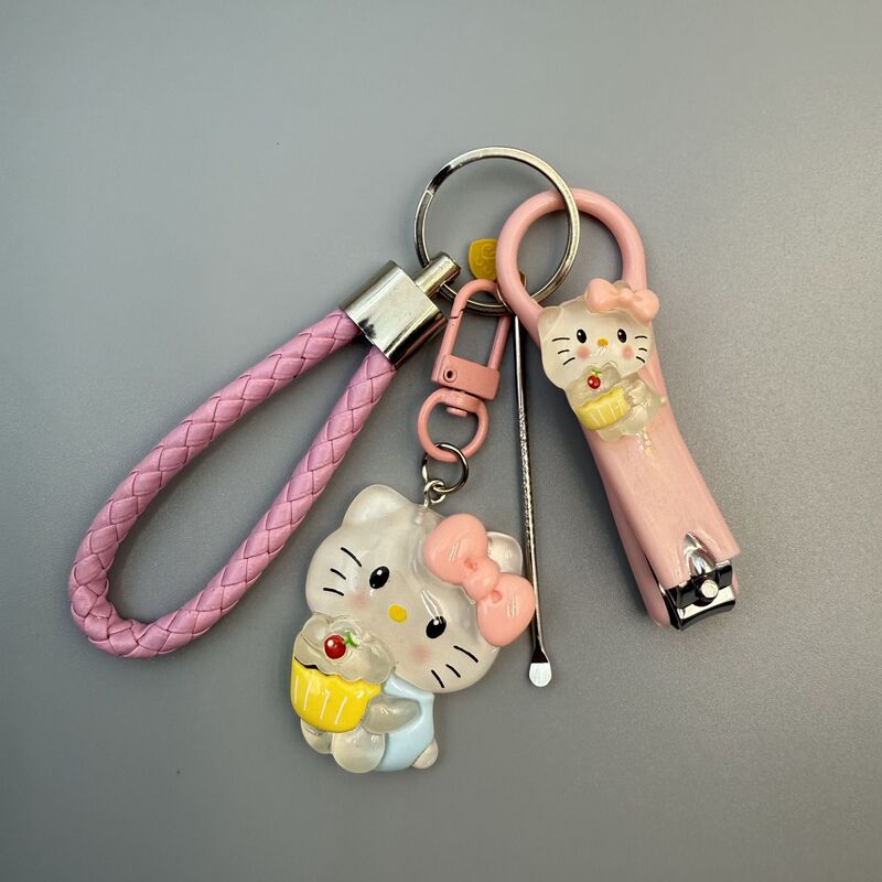 Cn23 Style Kt Keychain Nail Clipper Cute Bag Pendant Ear Scoop Car Keychain Set Cn23 Style Kt Keychain Nail Clipper Cute Bag Pendant Ear Scoop Car Keychain Set
