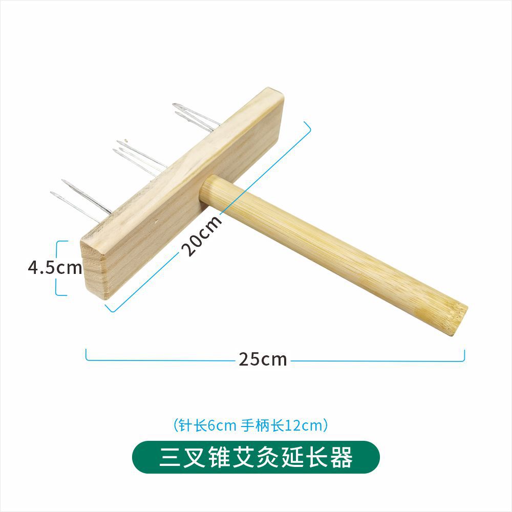 Wooden Moxa Stick Holder Handheld Moxibustion Extender Tool for Moxa Poles and Cones preparation