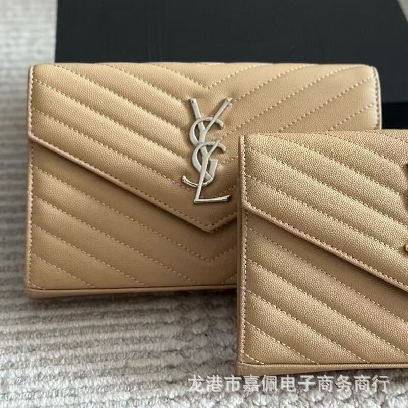 外单纯色v纹链条信封包鱼子酱牛皮斜挎简约休闲隔层woc手拿跨境包|undefined