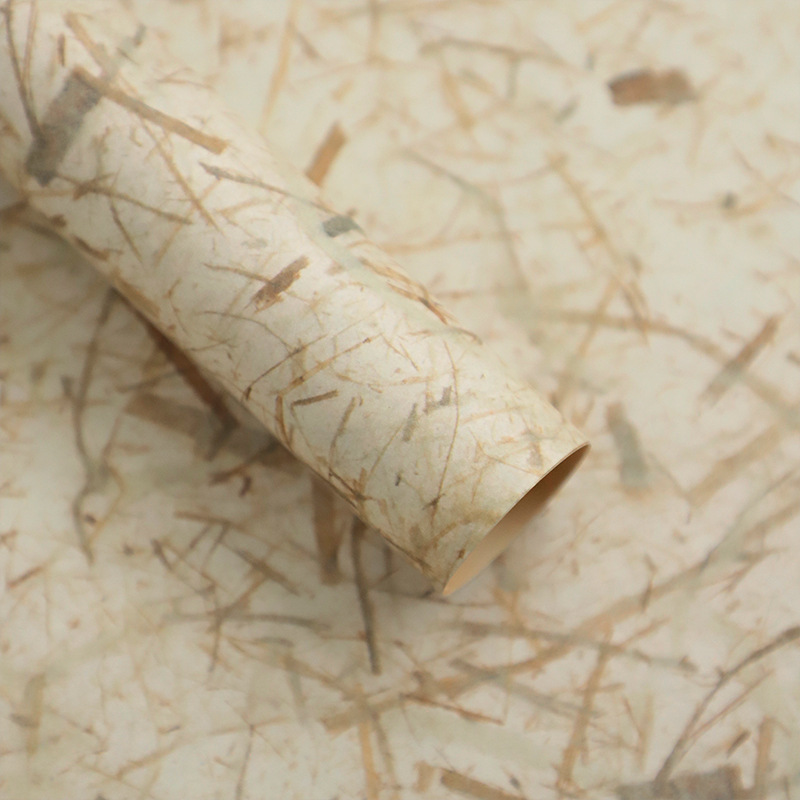 Papel de venas de hojas desmenuzadas de pensamiento de siete colores, papel de embalaje floral, papel de embalaje de ramo de arte grueso, flores de alta calidad