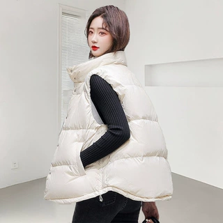 羽绒马甲女款鸭绒马甲外穿女90绒立领平湖轻薄大码