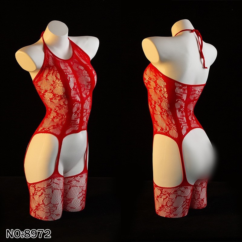 Body de Malla con Encaje y Tirantes de Nailon para Citas de Pareja