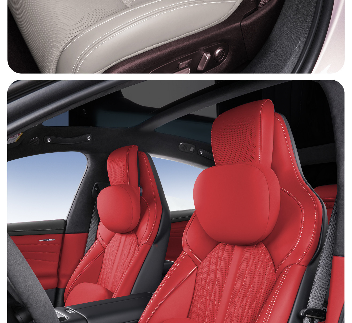 Suitable for 26 New Xiaomi Su7 Car Models, Magnetic Headrest, Neck Pillow, Breathable and Comfortable Pillow, Lumbar Support, Magnetic Version