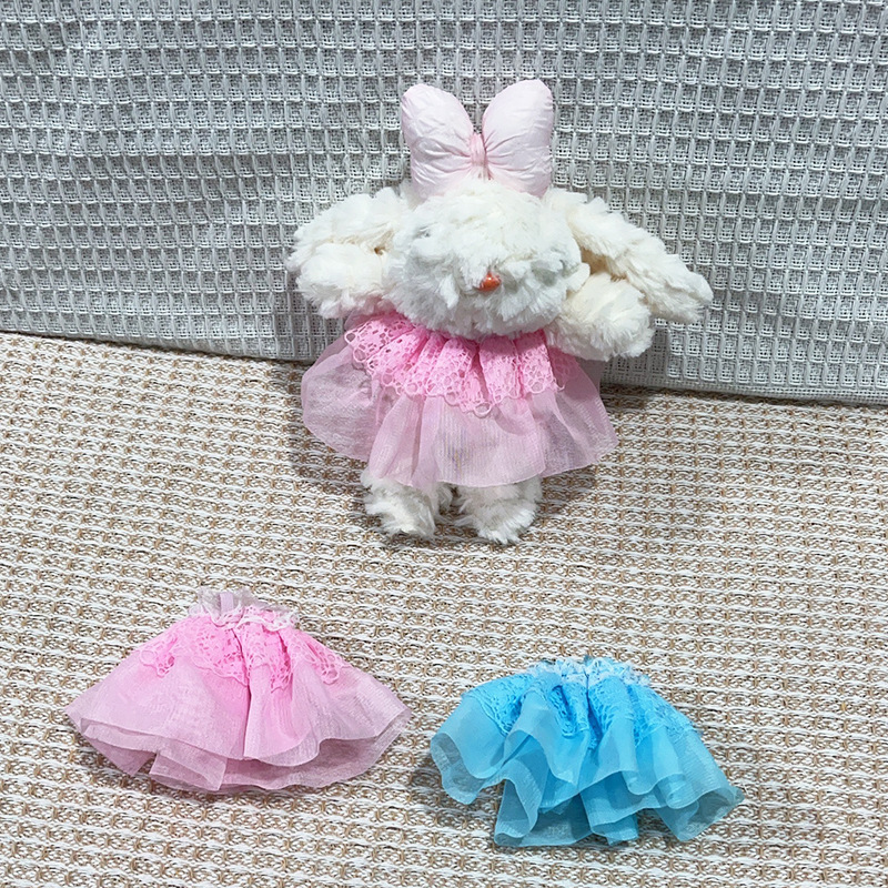 新しいレースの花びらプリンセスサスペンダースカートは、20cm の垂れ耳ウサギの人形人形に適しています。|undefined