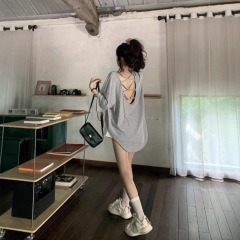 ディザトーン260グラムのモーダルセクシーな気をつけて、半袖tシャツの女性の夏の怠惰なカジュアルな上着を提供します
