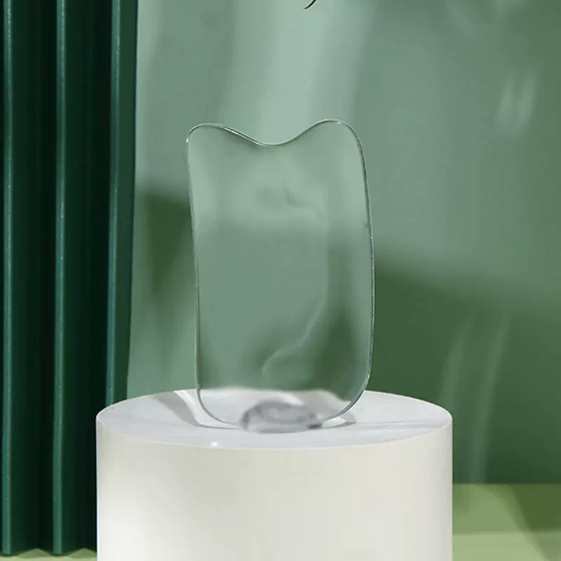 抖音同款水晶刮痧板透明脸部刮脸神器美容瘦脸面部按摩水晶板