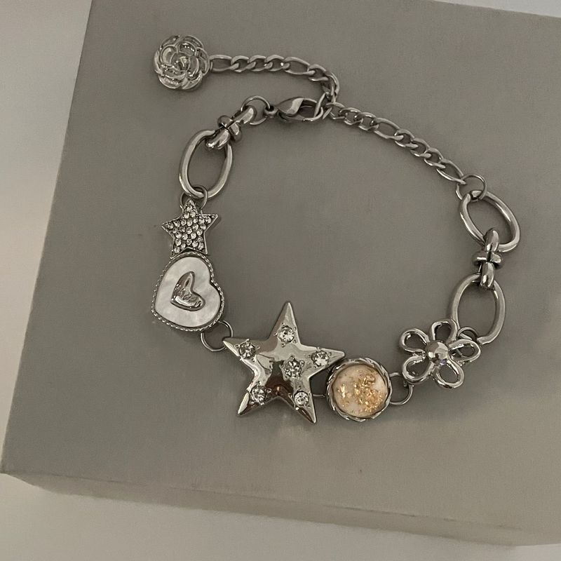 Fritillary Heart star chain bracelet all-match fresh sweet fairy love bracelet daily niche design commuter accessories