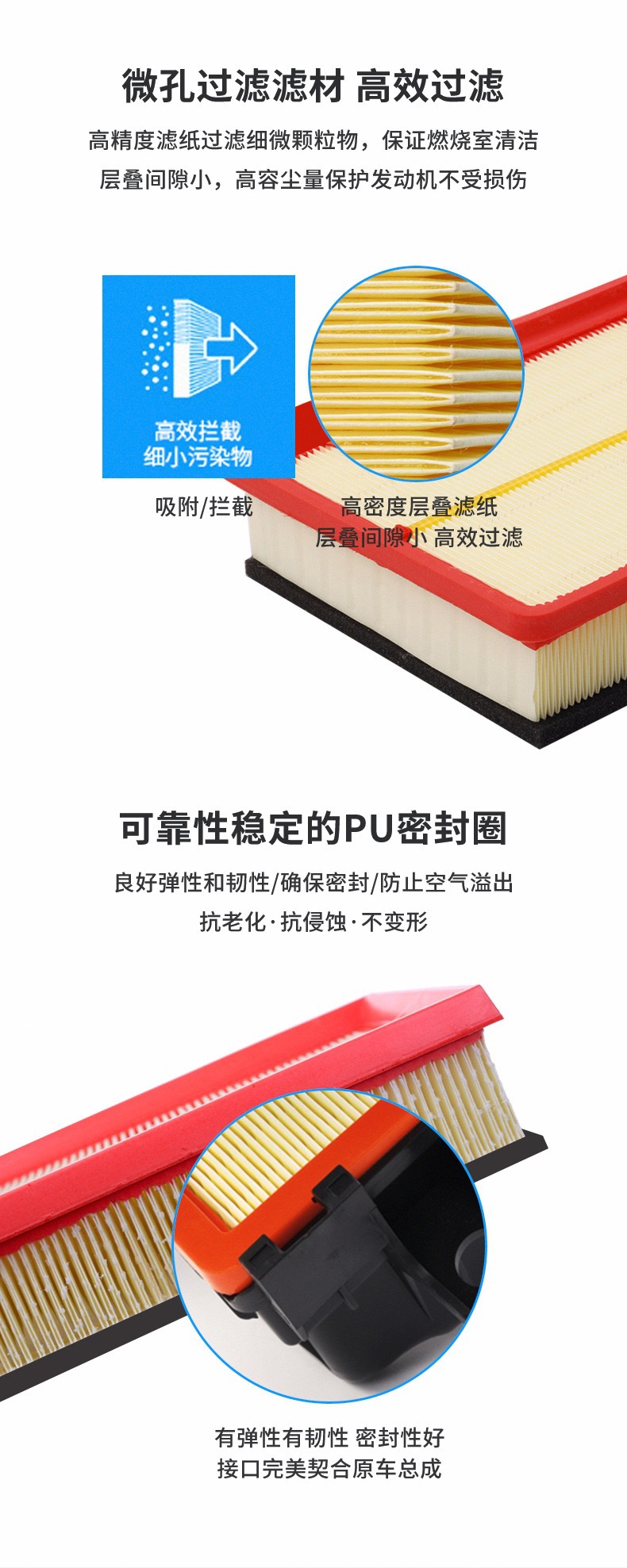 17801-28010 Dabawang Air Grids Previa Air Filter Imported Rav4 Air Filter Element