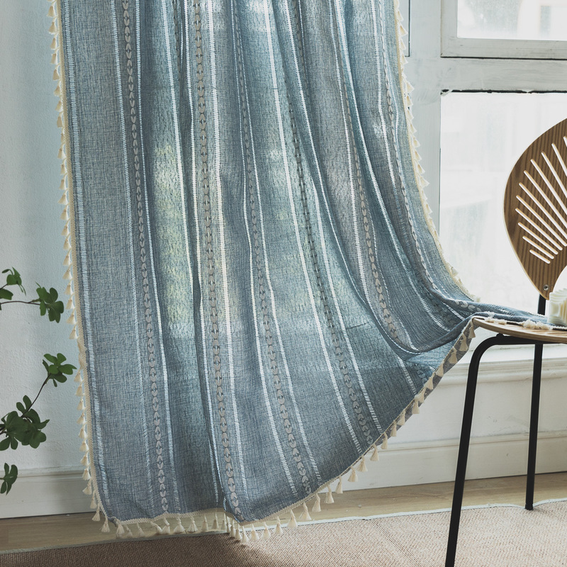 Cross-border exclusive for ins embroidery Hollow Small window decorative curtain restaurant bedroom balcony kitchen semi-shading curtain Cross-border exclusive for ins embroidery Hollow Small window decorative curtain restaurant bedroom balcony kitchen semi-shading curtain