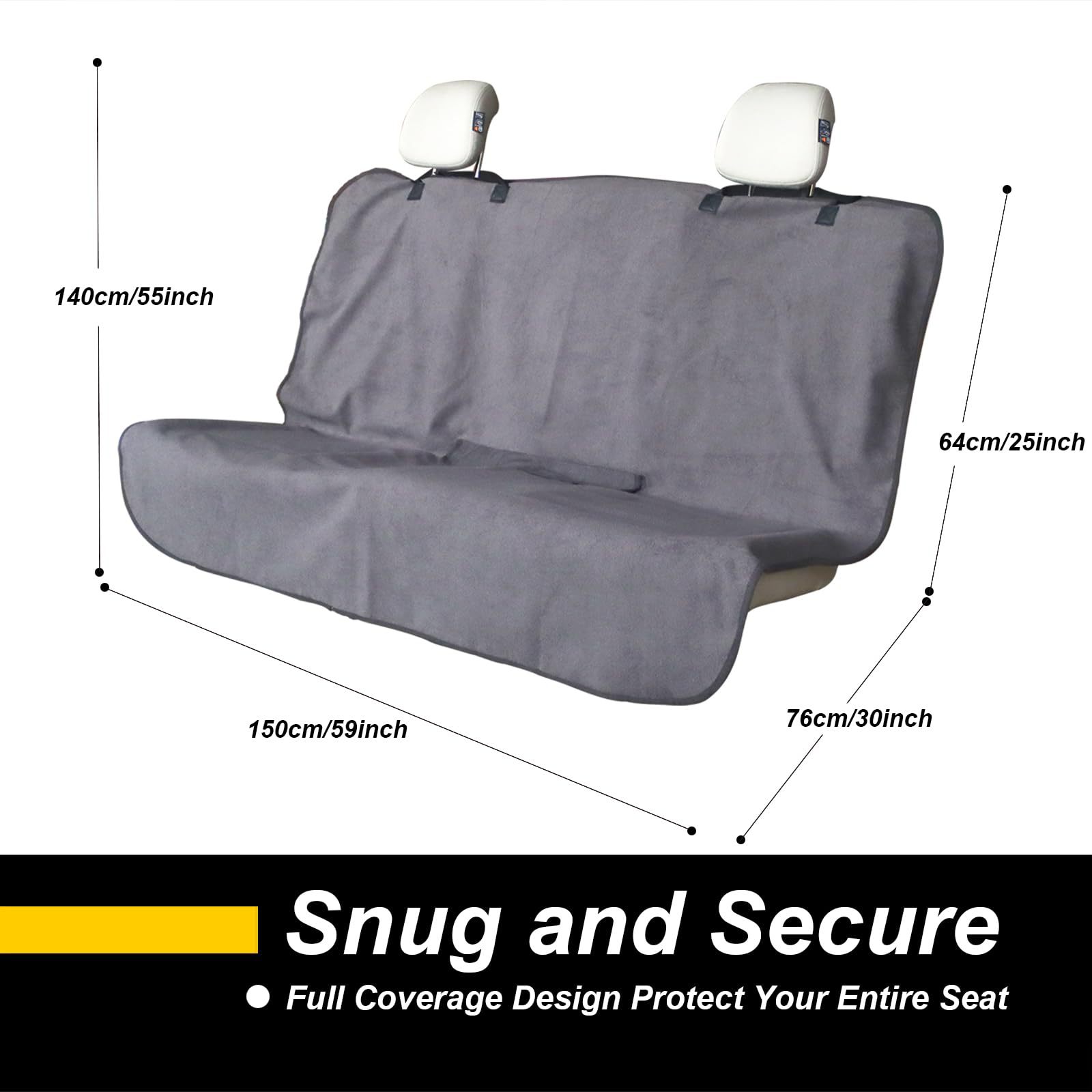 Car Towel Seat Cushion Rear Universal Waterproof Anti-Slip Four-Season Seat Cover Car Seat Solid Color Stain-Resistant Protective Cover