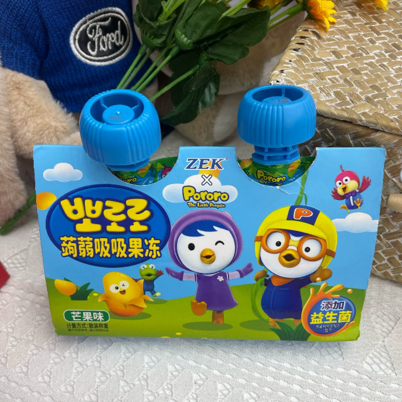 Набор из двух банок желе Bolele Konjac Jelly Squeeze Jelly, подарочная упаковка на день рождения, со вкусом фруктового сока и манго Bobo