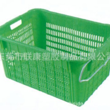 塑料水果筐 塑料蔬菜筐 出货胶箩 带铁耳胶筐 蔬菜水果运输储存筐