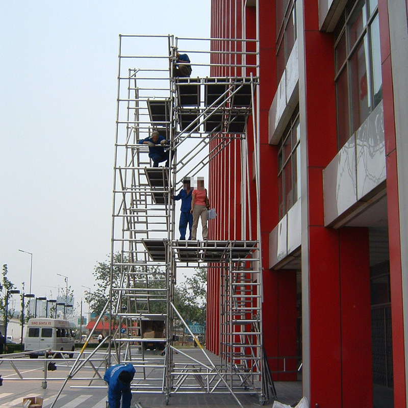 制作鋁梯鋁合金移動腳手架高空作業平台電廠水廠維修檢修腳手架