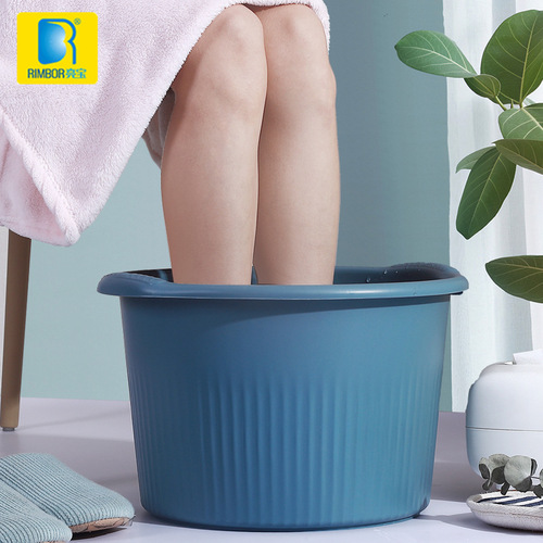 Household health foot bath bucket enlarged and thickened deep bucket massage foot bath basin round foot bath basin plastic thermal insulation foot bath basin