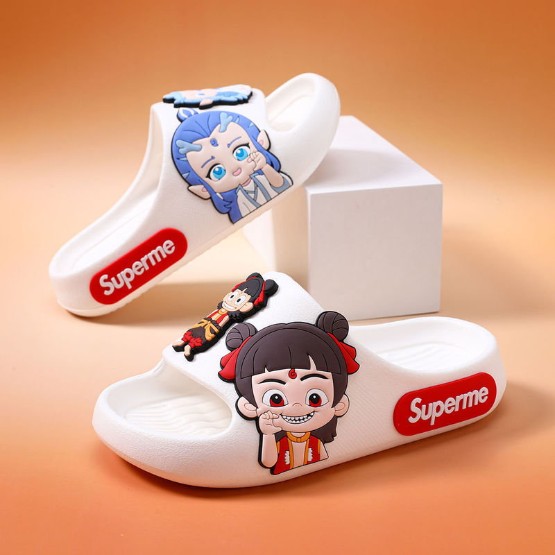 Nezha children's slippers boys summer new girls indoor home bath non-slip soft bottom baby boy sandals Nezha children's slippers boys summer new girls indoor home bath non-slip soft bottom baby boy sandals