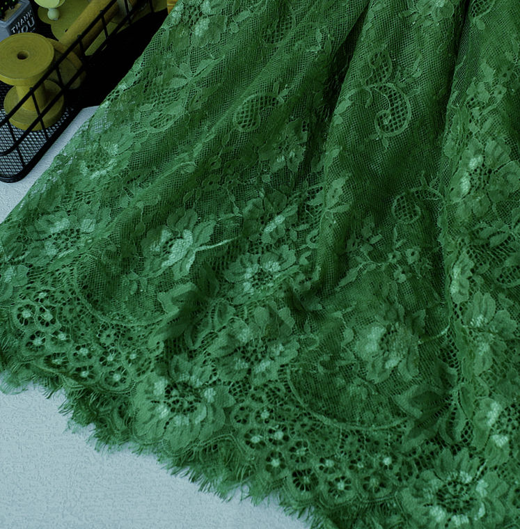 1.5 M × 3m pestañas suaves tela de encaje DIY ropa falda cortina de escritorio tela de fondo decoración