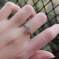 14k платиновые модные букеты предложение бриллиантовое кольцо для женщин, выращивание бриллиантов 30 очков 1 карат искусственное кольцо с бриллиантом