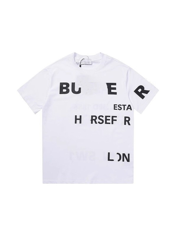 Bajia 2025 新しい夏のカジュアル BBR レタープリント純綿ラウンドネック半袖 Tシャツ男性と女性のカップルトップス|undefined
