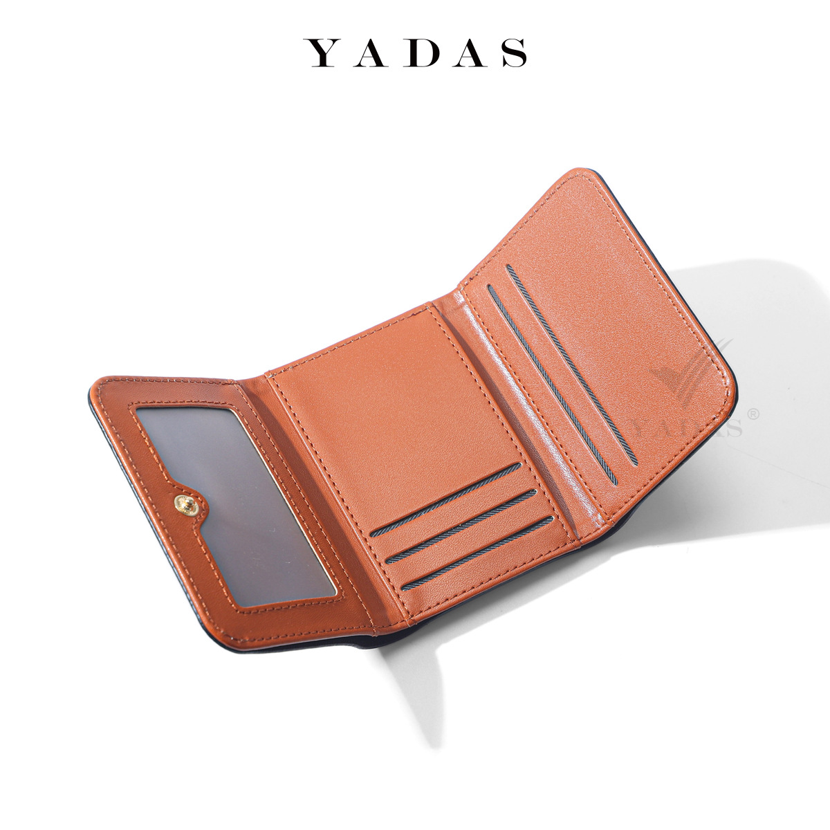 YADAS nueva billetera para mujer, impresión ovalada, patrón antiguo, tres pliegues, clip corto para niños pequeños, billetera al por mayor Purse