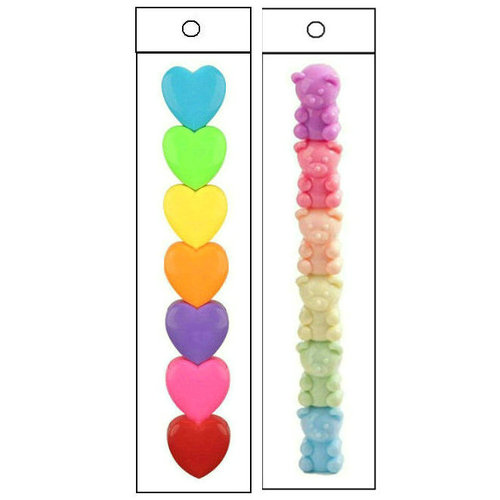Bear Bear Pens Art Department Fluorescent Multi-in-One Heart Continuous Marker McDonald's Bear Pen NO Ballpoint Pen