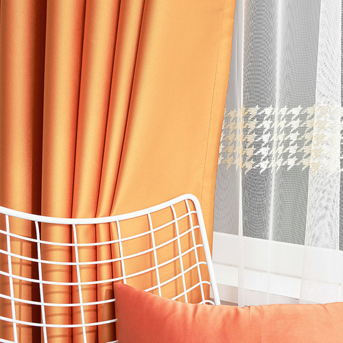 Gongjin simulated silk satin internet celebrity live streaming backdrop curtain full blackout curtain finished product polyester fabric wholesale