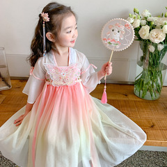 Summer Dress for Girls 2024 New Arrival Baby Girls Summer Outfit Chinese Style Skirt Children's Princess Dress