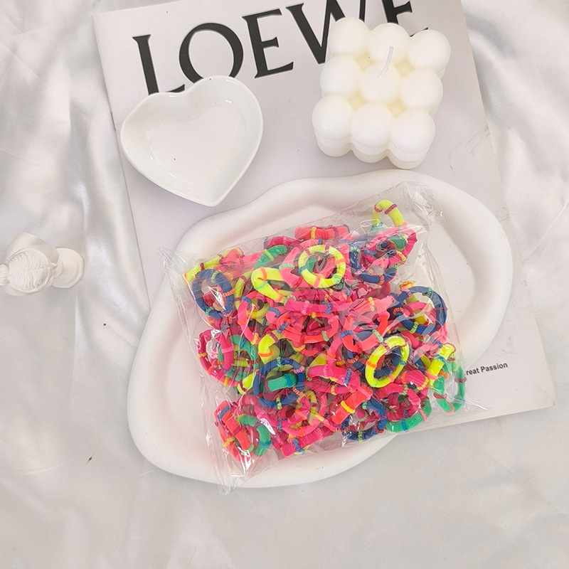 Solo al por mayor cuerda de pelo negro banda de pelo femenino estilo coreano alta elasticidad no duele el pelo banda de goma corbata alta Cola de Caballo accesorios para el cabello del bebé