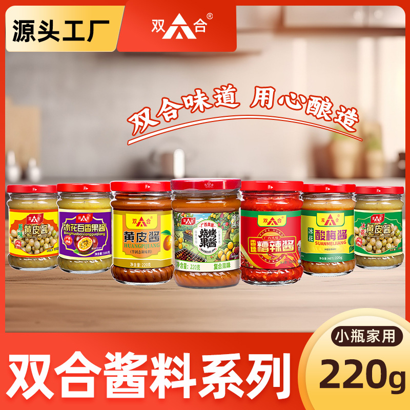 合集220g酱料包邮 双合糟辣酱冰花酸梅酱烧鸭蘸点辣椒酱调味品