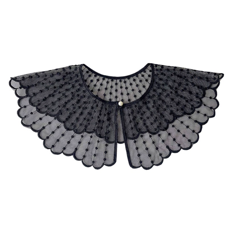 Новый стиль кружевной вышивки жемчуг шаль женский весной и летом с юбкой рубашка декоративная шея