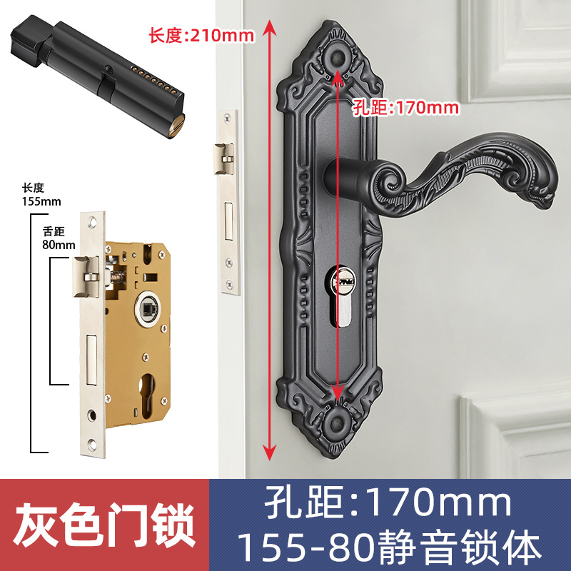 Estilo europeo Huanggu dormitorio teniendo cerradura manija interior cerradura de la puerta de madera manija mecánica cerradura de la puerta al por mayor cerradura de la puerta del hogar