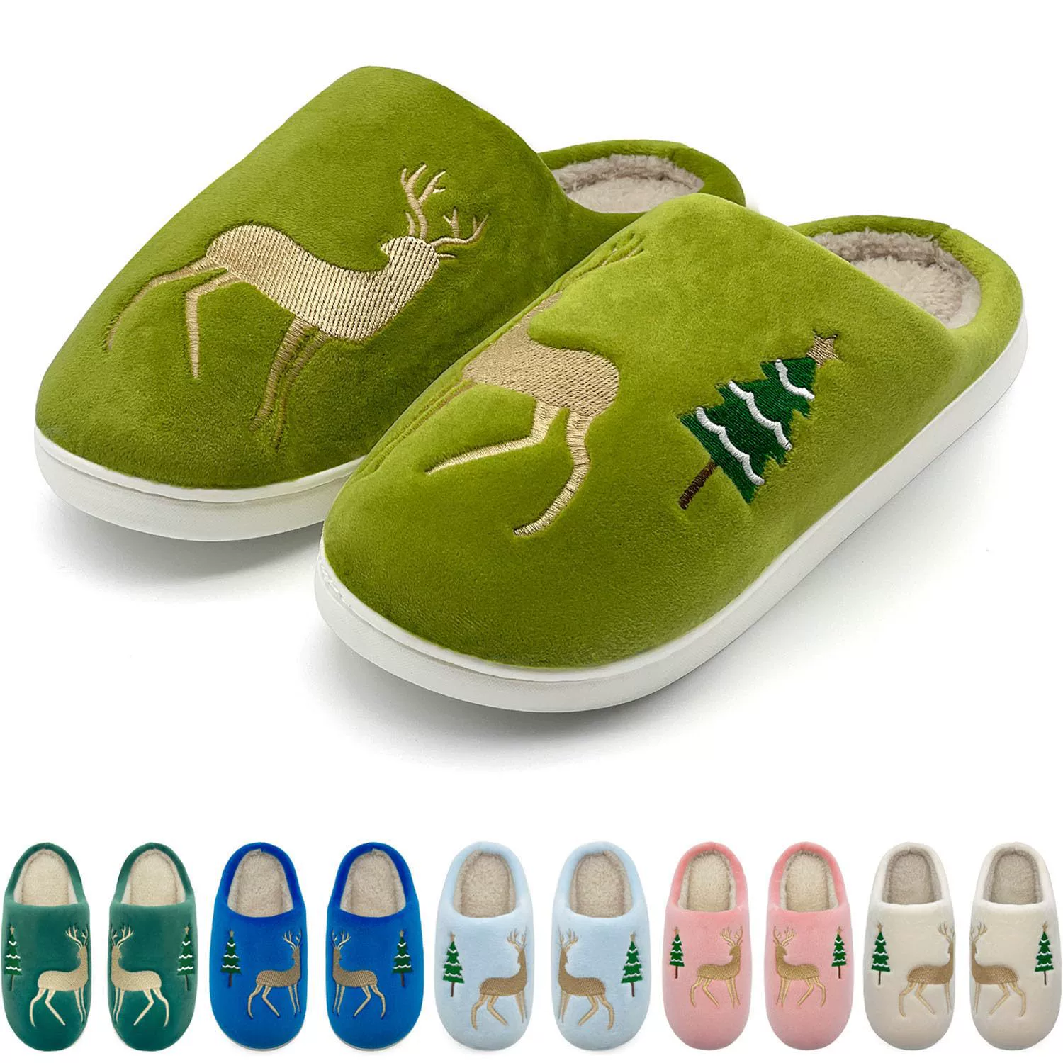 Теплые домашние тапочки из хлопка с мехом для зимы и осени, нескользящие, для внутреннего использования, трансграничная торговля Amazon.