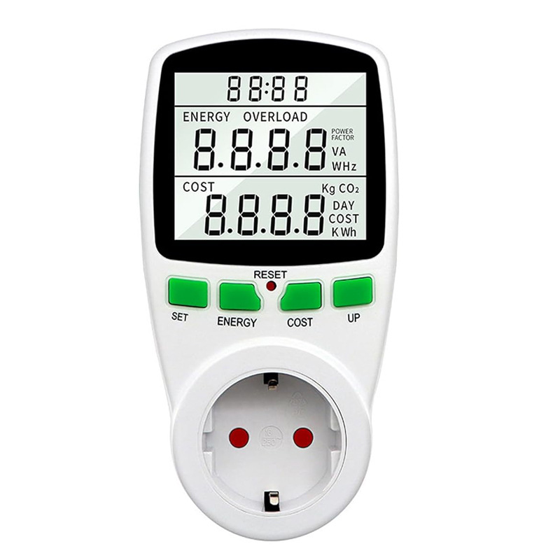 欧规背光计量插座计费插座功率插座电量测试仪power meter