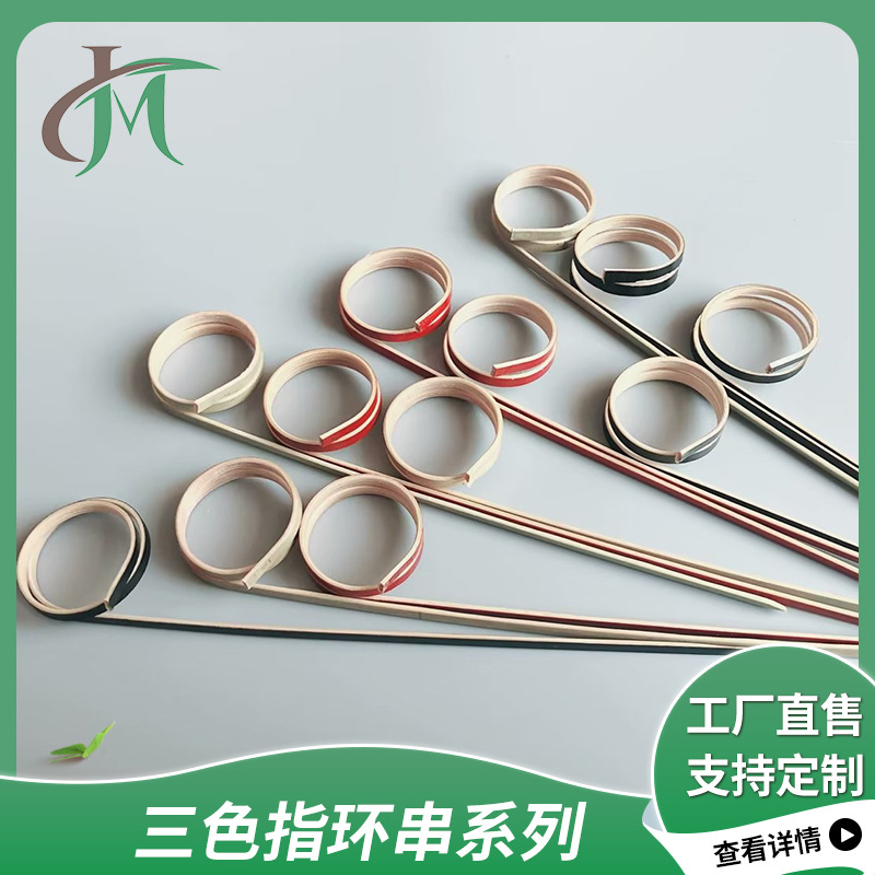 Palo de bambú desechable anillo cian Cadena 100 unids/bolsa palo decorativo palo de fruta productos de bambú hechos a mano Amazon al por mayor