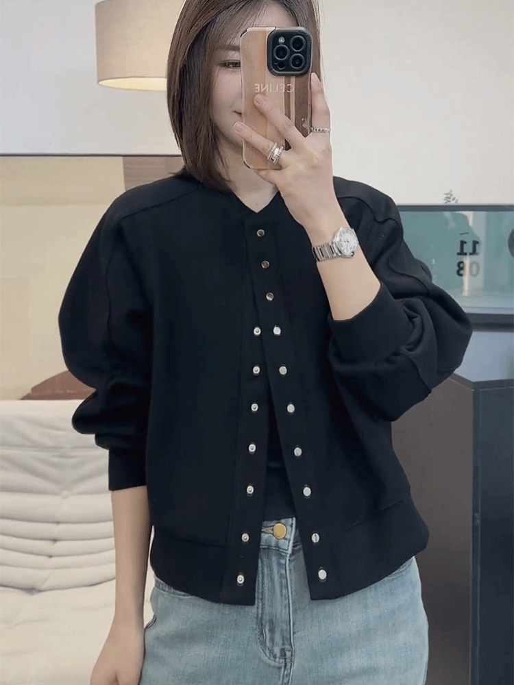 棒球服外套女短款2026新款春季韩版休闲宽松高级感圆领夹克上衣