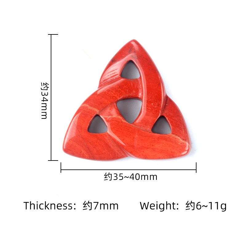 1709-IRish Celtic Knotless Ireland Celtic knot hollow triangle shape three lives