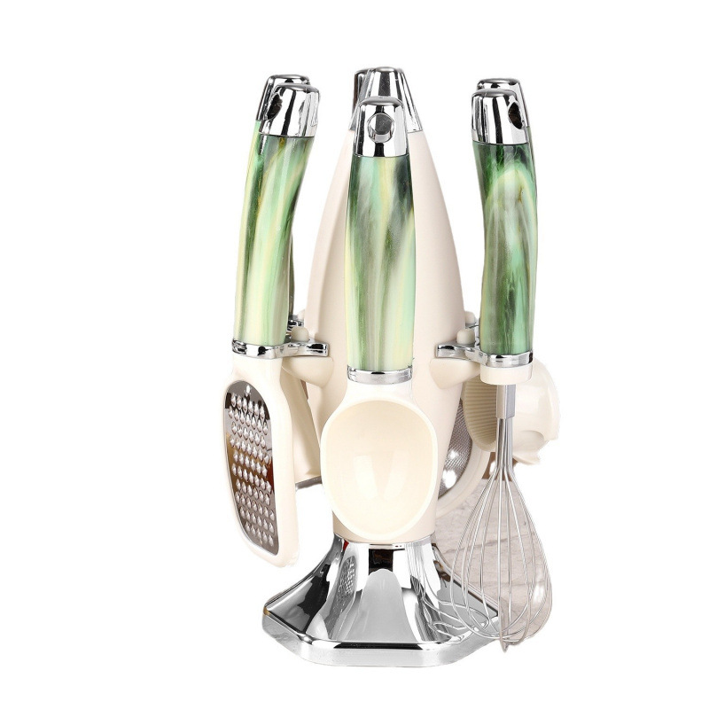 Cocinas multifuncionales cocinas de cocina set de siete piezas cuchillo de cocina casero huevo batidor raspador set stock al por mayor
