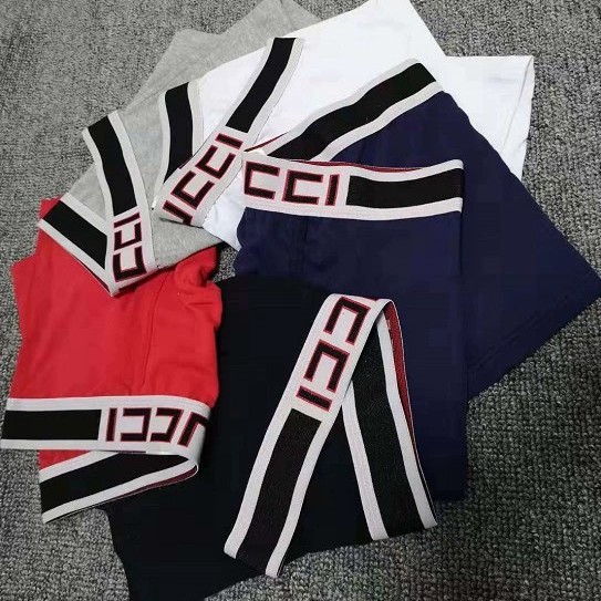 Fashionable Brand g Family Elastic Breathable Cotton Casual Men's Sexy Shorts Underwear Boxer Briefs One Piece Drop Shipping
