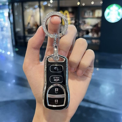 Anti-drop Classic Sylphy Sunshine — Car key bag - nissan-h-intelligent-4-key-black-single-shell-diamond-ring