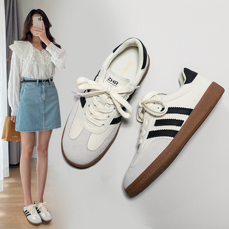Sneaker ZHR versatile retro German training shoes for women 2023 new spring flat casual shoes low-top breathable board shoes